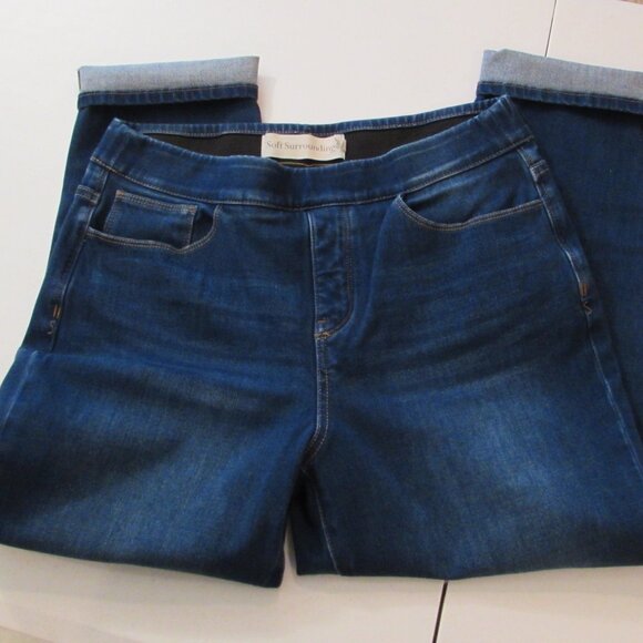 Soft Surroundings 2FH05 Ultimate Denim Pull On Crop Medium - Picture 9 of 16